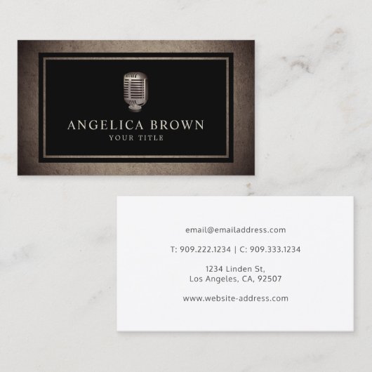 古いマイク名刺 名刺 (正面/裏面)