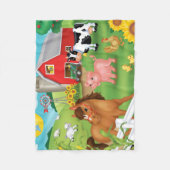 古いマクドナルドの農場のフランネル毛布 フリースブランケット (正面)