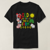 古いマクドナルドはファームシャツの幼児キッズファームAを持っていた Tシャツ (デザイン正面)