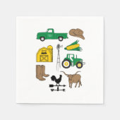 古いマクドナルドは農場を持っていた私の農場の生活子供へ スタンダードカクテルナプキン (正面)