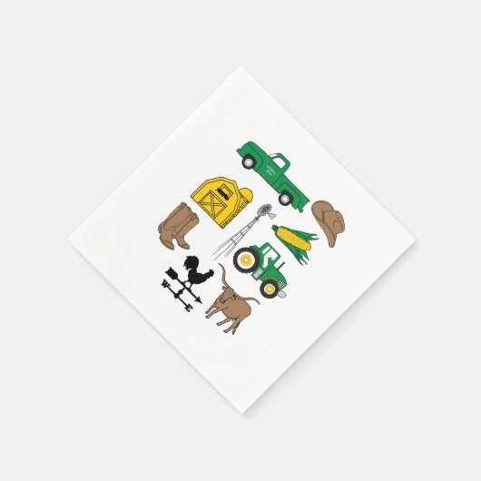 古いマクドナルドは農場を持っていた私の農場の生活子供へ スタンダードカクテルナプキン (角)