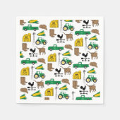 古いマクドナルドは農場を持っていた私の農場の生活子供へ スタンダードカクテルナプキン (正面)