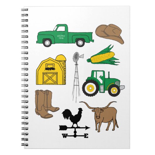 古いマクドナルドは農場を持っていた私の農場の生活子供へ ノートブック (正面)