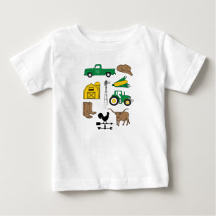 古いマクドナルドは農場を持っていた私の農場の生活子供へ ベビーTシャツ