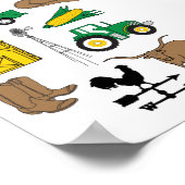 古いマクドナルドは農場を持っていた私の農場の生活子供へ ポスター (角)