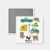 古いマクドナルドは農場を持っていた私の農場の生活子供へ マグネット (正面/裏面)