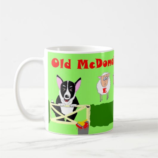 古いマクドナルドは農場を持っていました コーヒーマグカップ (左)