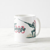 古いマグ コーヒーマグカップ (正面右)