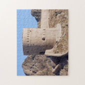 古いマスカットの時計塔の上に閉じる – オマーン ジグソーパズル (縦)