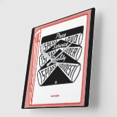 古いマッチブックカバーの価格話大きい スクエア壁時計 (傾斜)