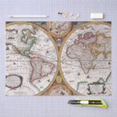 古いマップパターン 薄葉紙 (クラフト)