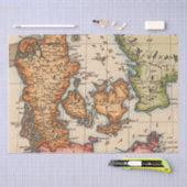 古いマップパターン 薄葉紙 (クラフト)