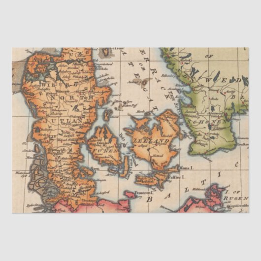 古いマップパターン 薄葉紙 (正面)