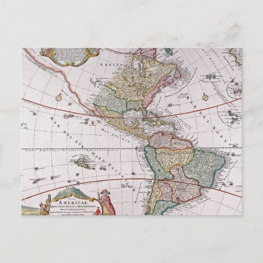 古いマップ ポストカード (正面)