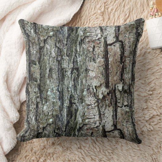 古いマツ吠え声の素朴な木 クッション (ブランケット)