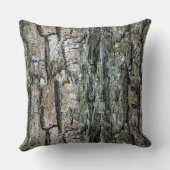 古いマツ吠え声の素朴な木 クッション (裏面)