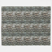 古いマツ吠え声 フリースブランケット (正面(横))