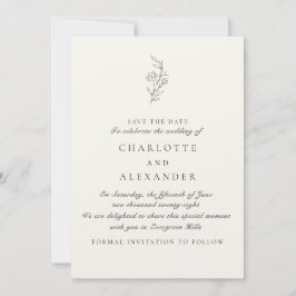 古いマネーエステティック、アイボリー銀行の日付を保存 招待状