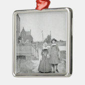 古いマンハッタンの運河に沿って メタルオーナメント (左)