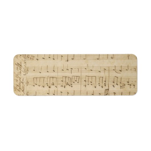 古いミュージックシートヴィンテージの外観 ラベル (正面)