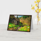 古いミルグリーティングカード カード (黄色い花)