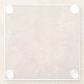 古いメグランジ素朴タルのテクスチャ ガラスコースター (裏面)