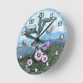 古いメールボックス時計 ラウンド壁時計 (傾斜)