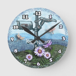 古いメールボックス時計 ラウンド壁時計