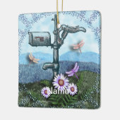 古いメールボックス セラミックオーナメント (左)