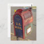 古いメールボックス ポストカード (正面/裏面)