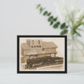 古いモファッションドデル列車写真 ポストカード (スタンド正面)