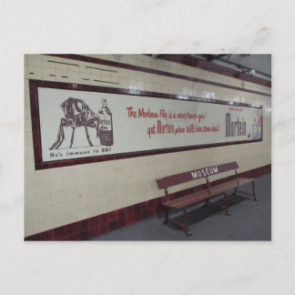 古いモルテイン広告(博物館駅のはがき) ポストカード