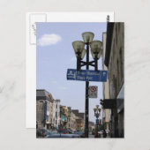 古いモントリオールの道路標識の郵便はがき ポストカード (正面/裏面)