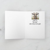 古いヤギからの私のバレンタインはあなたを愛しているユーモア シーズンカード (内部)