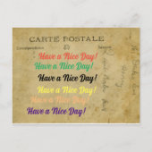 古いユニークポストカード素敵な一日を持っている シーズンポストカード (正面)