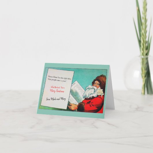古いユーモアのあるクリスマスグリーティングカード シーズンカード (正面)