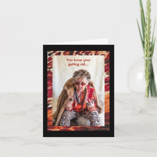 古いユーモアのある誕生日グリーティングカードの取得 カード (正面)