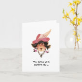 古いユーモアのある誕生日・カードの取得 カード (黄色い花)