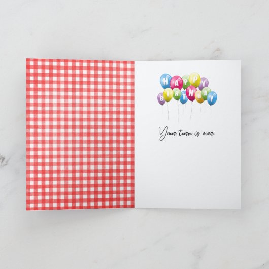 古いユーモアを取り入れたことで下品な老婦人 カード (内部)