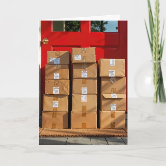 古いユーモアを取るための段ボール箱 カード (正面)