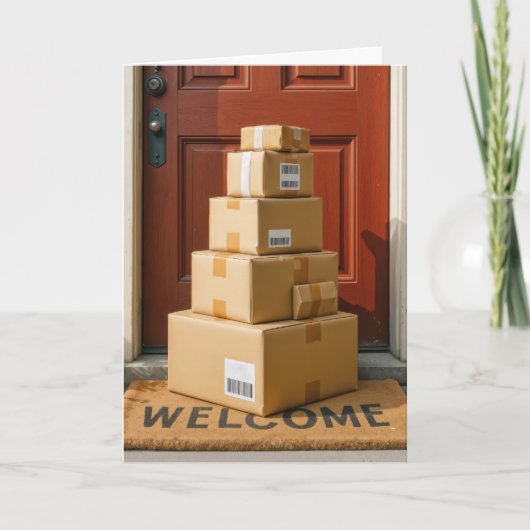 古いユーモアを取るための段ボール箱 カード (正面)