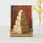 古いユーモアを取るための段ボール箱 カード (黄色い花)