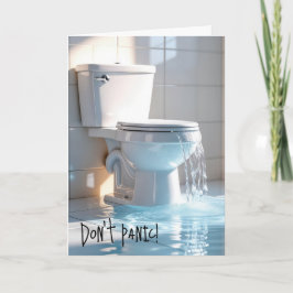 古いユーモアを解き放つ溢れるトイレ カード