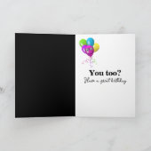 古いユーモア文字オンブラック カード (内部)