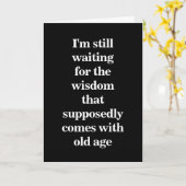 古いユーモア文字オンブラック カード (黄色い花)