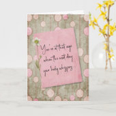 古いユーモア誕生日 カード (黄色い花)