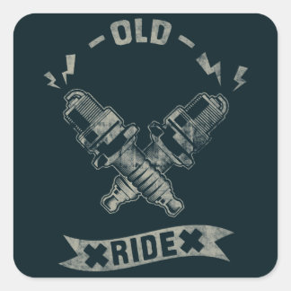 古いライドステッカー スクエアシール