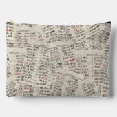 古いライブラリカードコレクション アクセサリーポーチ (正面)