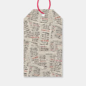 古いライブラリカードコレクション ギフトタグ (裏面)