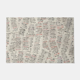 古いライブラリカードコレクション ドアマット